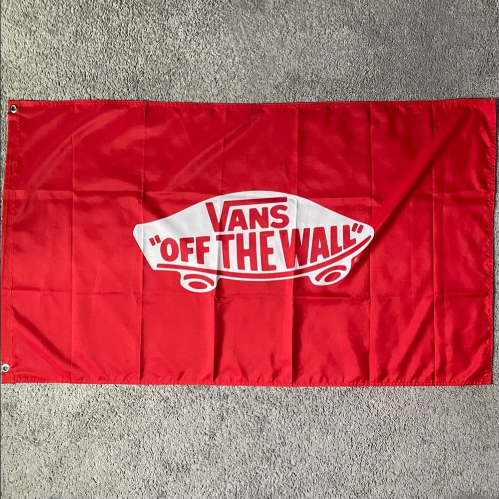 VANS OFF THE WALL 28”x48” RED FLAG